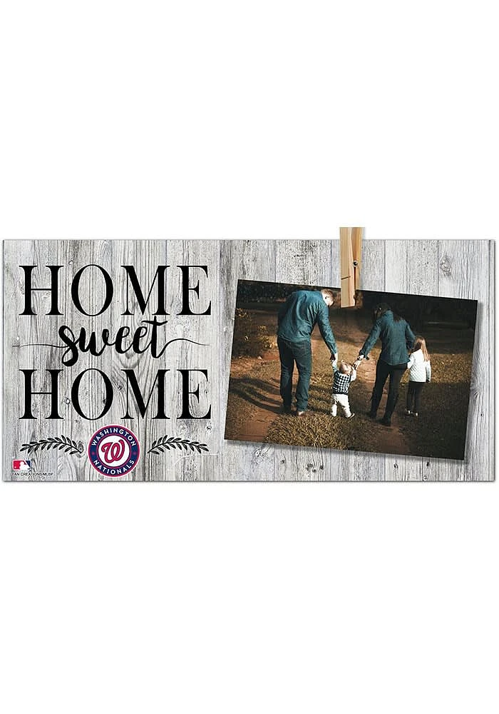 Washington Nationals Home Sweet Home Clothespin Sign