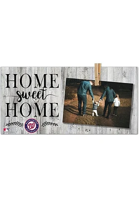 Washington Nationals Home Sweet Home Clothespin Sign