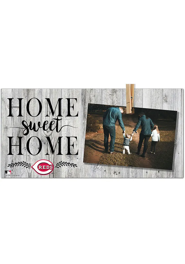 Cincinnati Reds Home Sweet Home Clothespin Sign