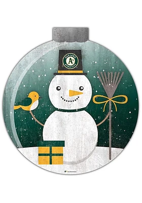 Oakland Athletics Snowglobe 12 Inch Sign