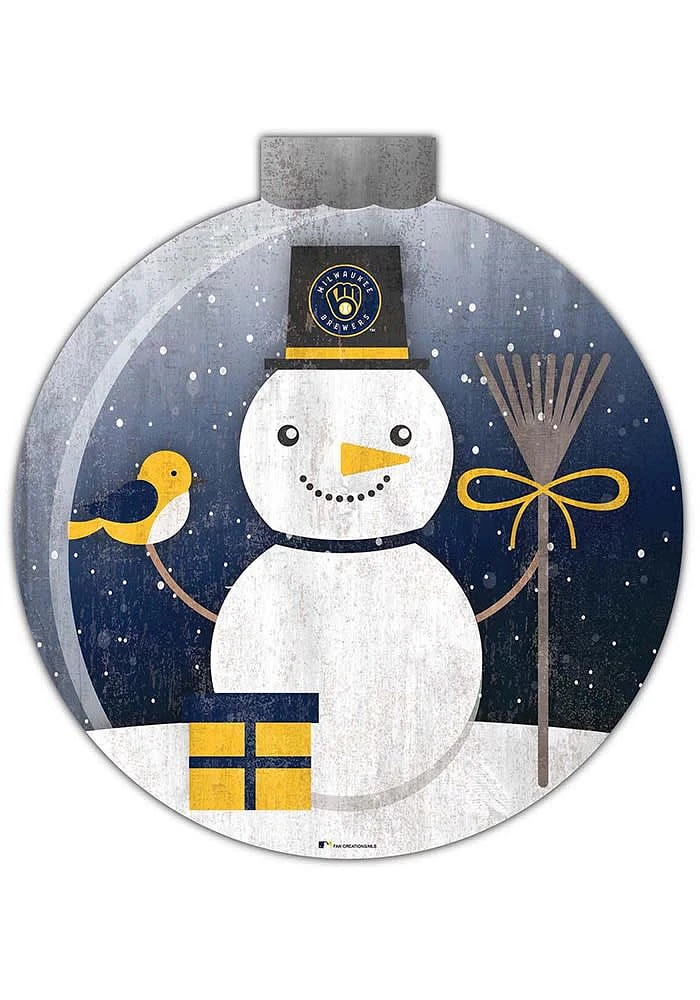 Milwaukee Brewers Snowglobe 12 Inch Sign