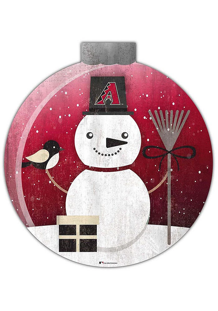 Arizona Diamondbacks Snowglobe 12 Inch Sign