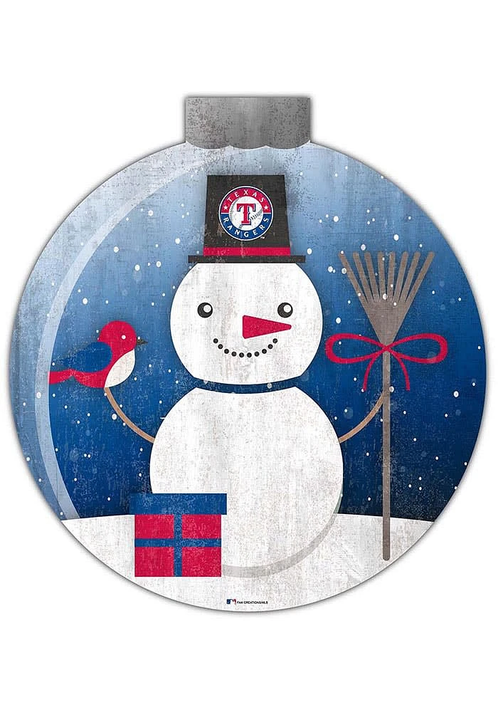 Texas Rangers Snowglobe 12 Inch Sign