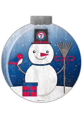 Texas Rangers Snowglobe 12 Inch Sign