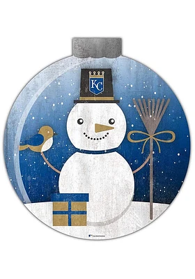 Kansas City Royals Snowglobe 12 Inch Sign - Blue
