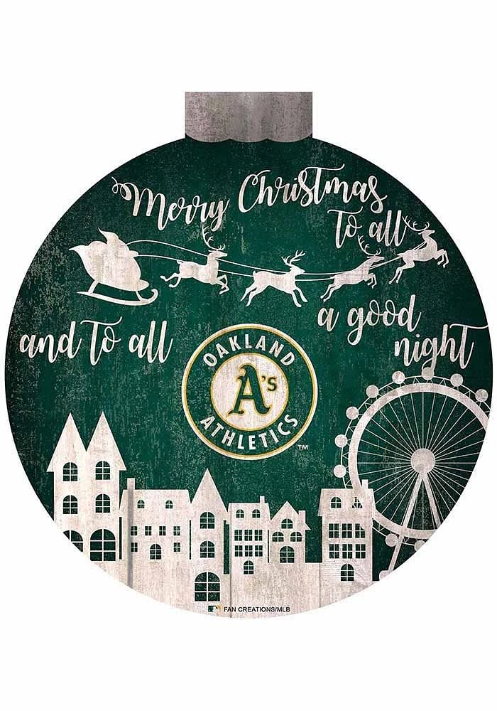 Oakland Athletics Christmas Village Sign