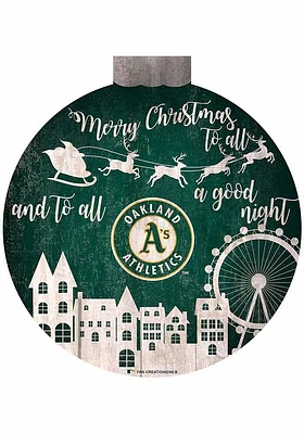 Oakland Athletics Christmas Village Sign