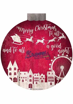 Atlanta Braves Christmas Village Sign