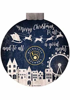 Milwaukee Brewers Christmas Village Sign