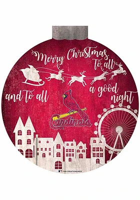 St Louis Cardinals Christmas Village Sign
