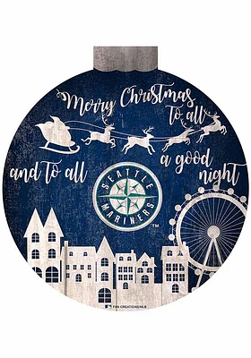 Seattle Mariners Christmas Village Sign