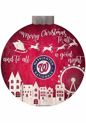 Washington Nationals Christmas Village Sign