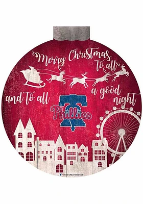 Philadelphia Phillies Christmas Village Sign
