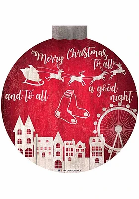 Boston Red Sox Christmas Village Sign