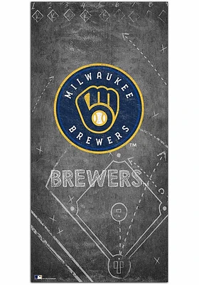 Milwaukee Brewers Chalk Playbook Sign