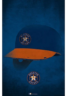 Houston Astros Ghost Helmet 17x26 Sign