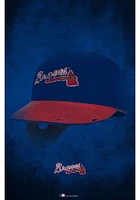 Atlanta Braves Ghost Helmet 17x26 Sign