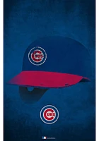 Chicago Cubs Ghost Helmet 17x26 Sign