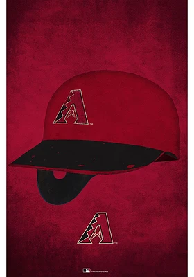Arizona Diamondbacks Ghost Helmet 17x26 Sign