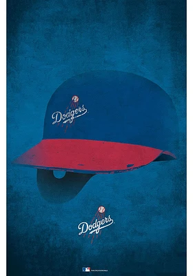 Los Angeles Dodgers Ghost Helmet 17x26 Sign
