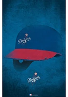 Los Angeles Dodgers Ghost Helmet 17x26 Sign
