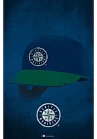 Seattle Mariners Ghost Helmet 17x26 Sign