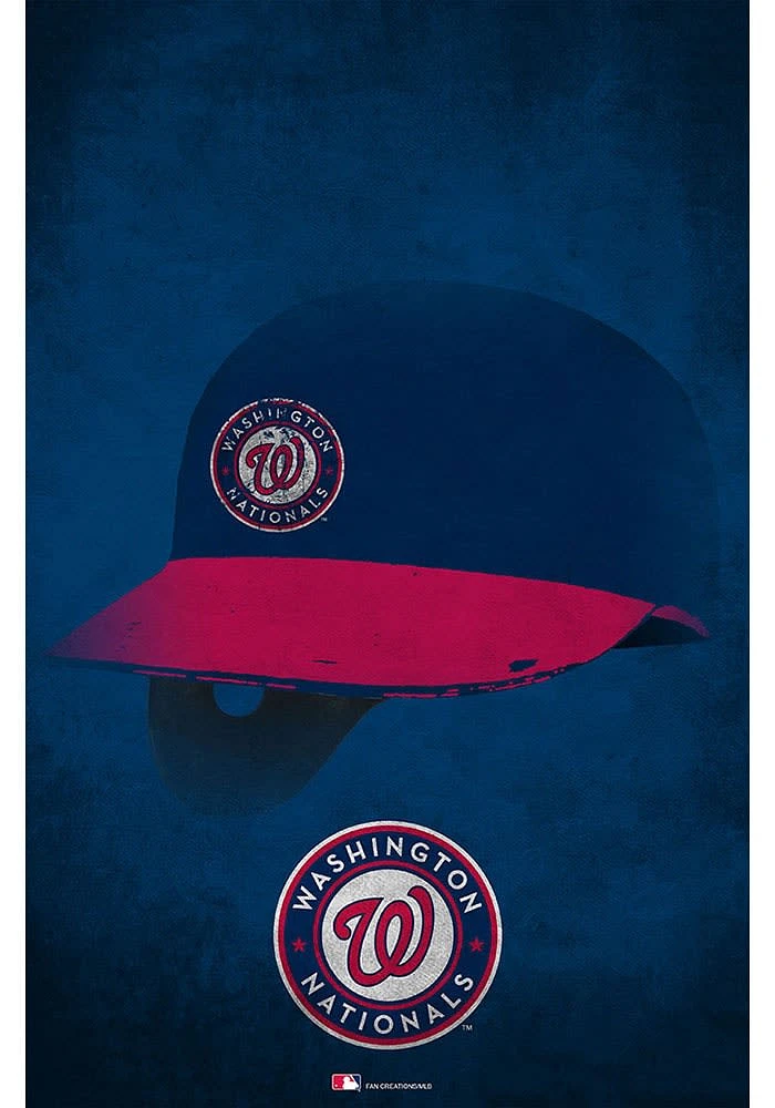 Washington Nationals Ghost Helmet 17x26 Sign