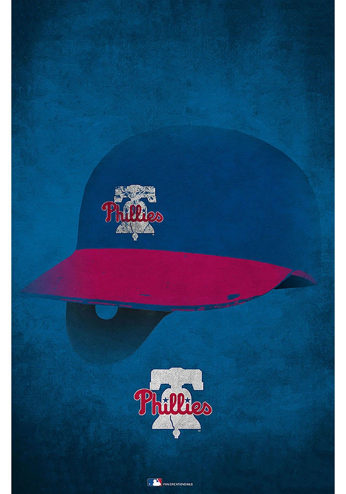 Philadelphia Phillies Ghost Helmet 17x26 Sign