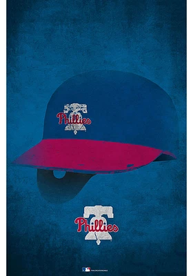Philadelphia Phillies Ghost Helmet 17x26 Sign