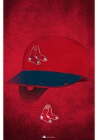 Boston Red Sox Ghost Helmet 17x26 Sign