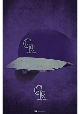 Colorado Rockies Ghost Helmet 17x26 Sign