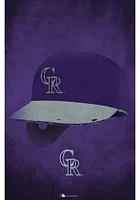 Colorado Rockies Ghost Helmet 17x26 Sign
