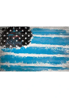 Miami Marlins Flag 17x26 Sign