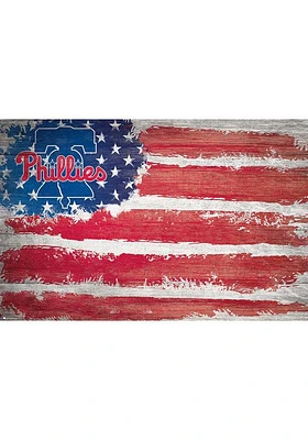 Philadelphia Phillies Flag 17x26 Sign - Red