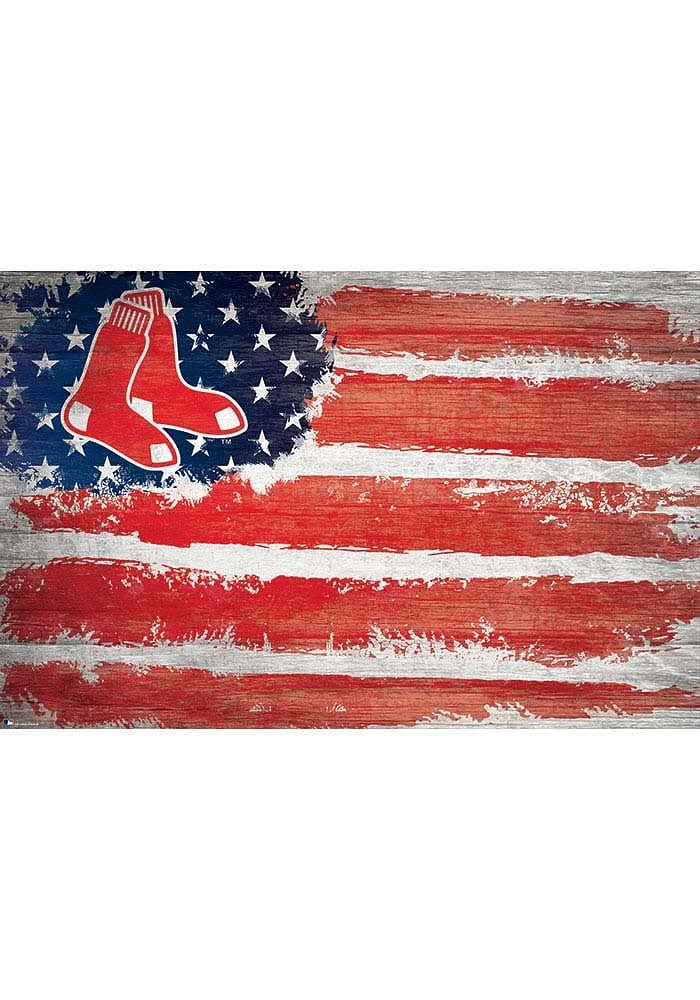 Boston Red Sox Flag 17x26 Sign