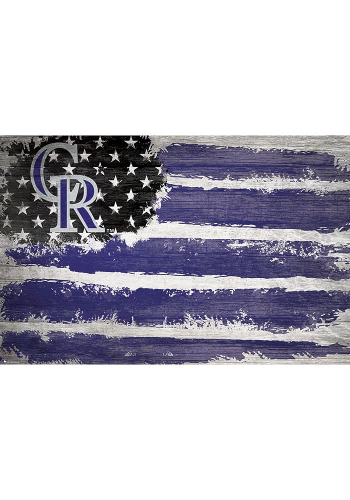 Colorado Rockies Flag 17x26 Sign