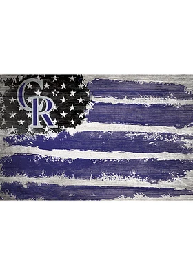 Colorado Rockies Flag 17x26 Sign