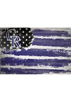 Colorado Rockies Flag 17x26 Sign