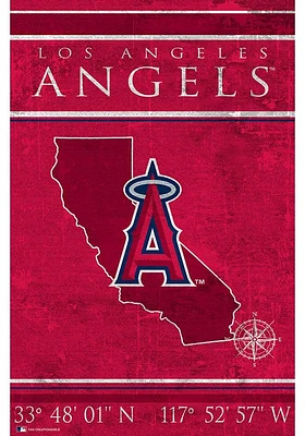 Los Angeles Angels Coordinates 17x26 Sign
