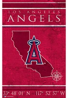 Los Angeles Angels Coordinates 17x26 Sign