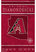 Arizona Diamondbacks Coordinates 17x26 Sign
