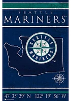 Seattle Mariners Coordinates 17x26 Sign