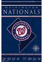 Washington Nationals Coordinates 17x26 Sign
