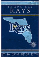 Tampa Bay Rays Coordinates 17x26 Sign