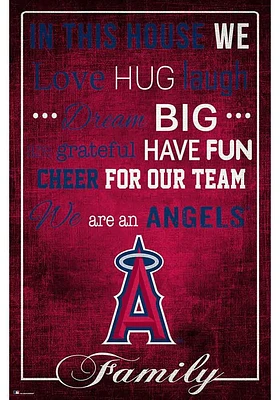 Los Angeles Angels In This House 17x26 Sign