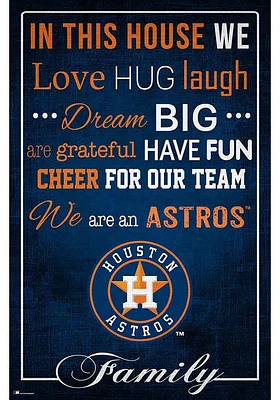Houston Astros In This House 17x26 Sign