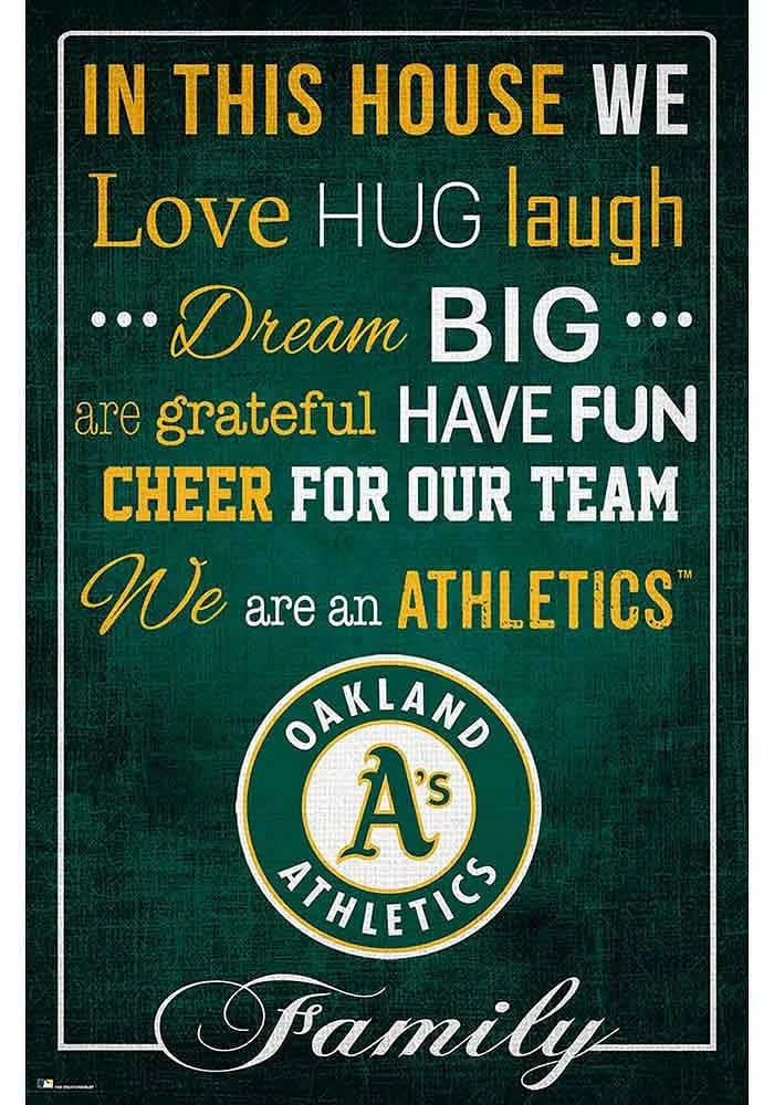 Oakland Athletics In This House 17x26 Sign