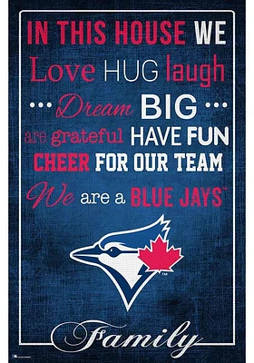 Toronto Blue Jays In This House 17x26 Sign