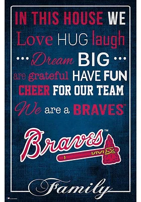 Atlanta Braves In This House 17x26 Sign