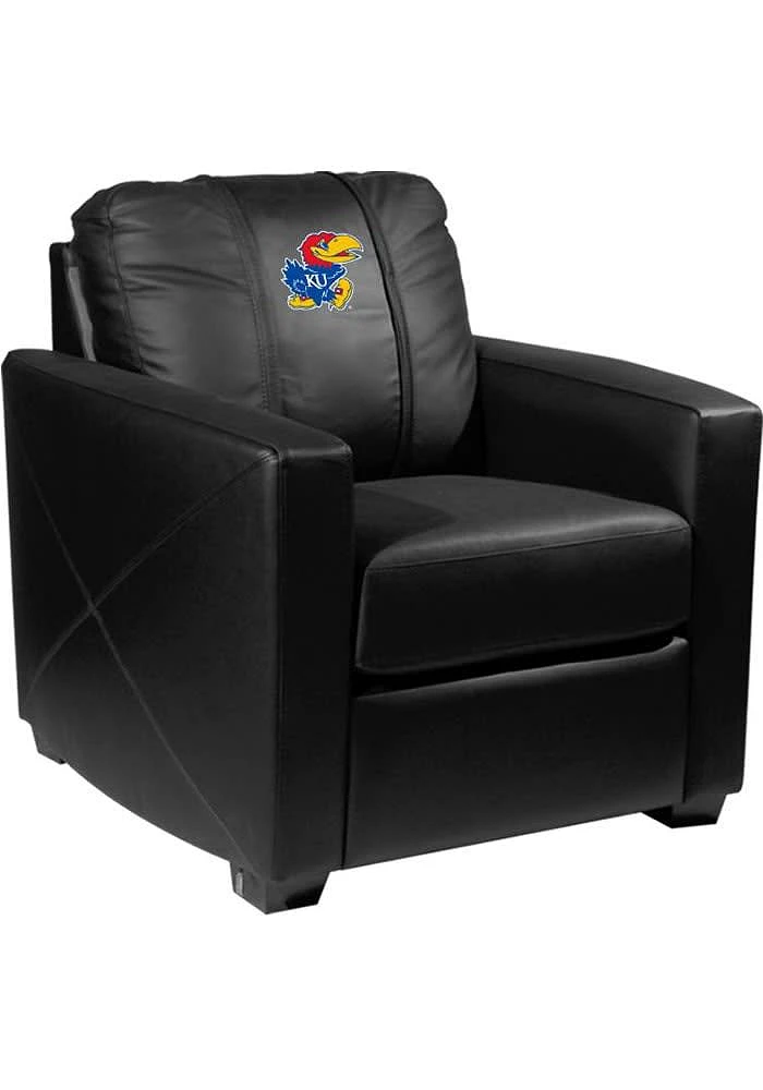 Kansas Jayhawks Faux Leather Club Desk Chair - Black